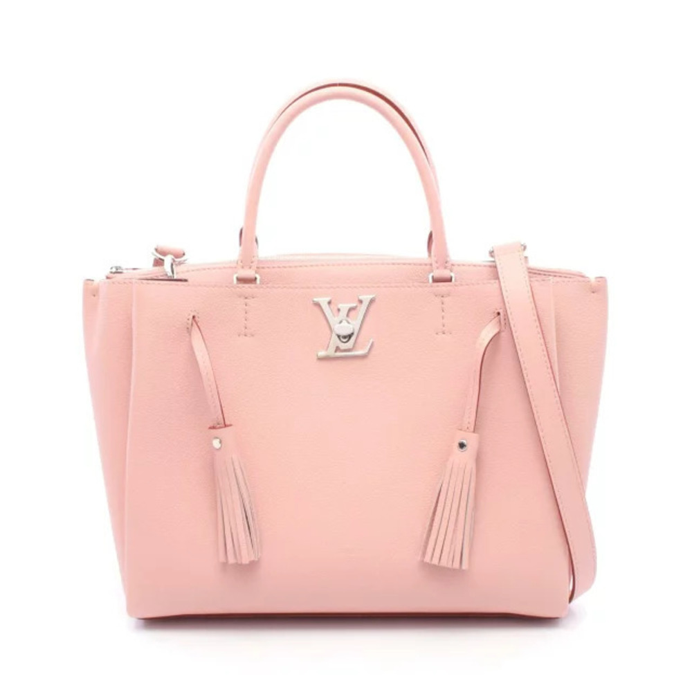 Louis Vuitton Lockme Handbag Leather Pink